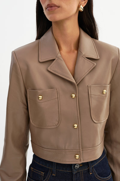 LORENA | Cropped Leather Jacket