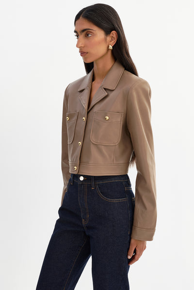 LORENA | Cropped Leather Jacket