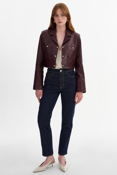 LORENA | Cropped Leather Jacket