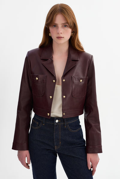 LORENA | Cropped Leather Jacket