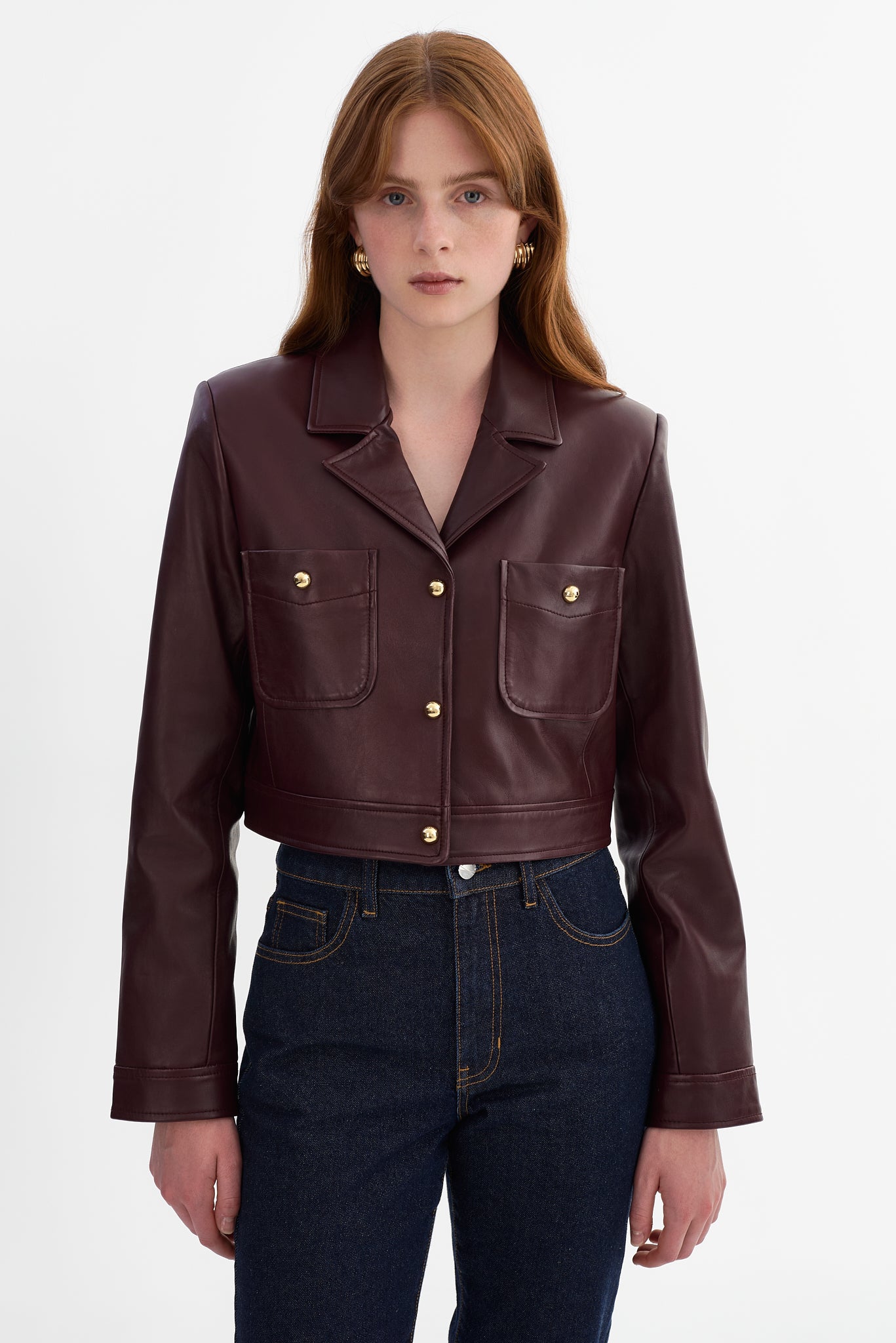 vintage leather jacket france製 短丈 LORENA | Cropped Leather Jacket
