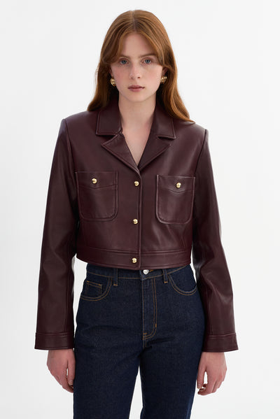 LORENA | Cropped Leather Jacket