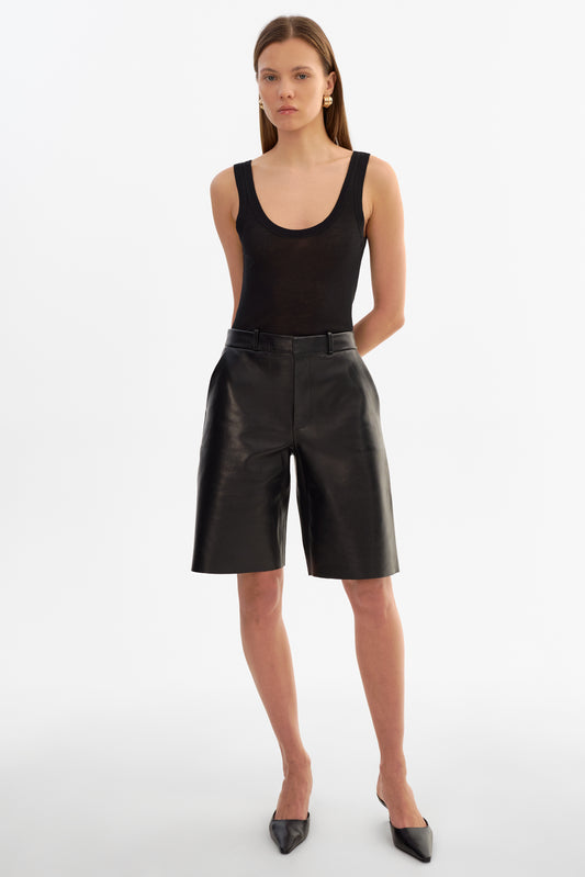 LOTTA | Leather Bermuda Shorts