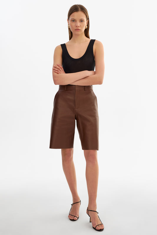 LOTTA | Leather Bermuda Shorts