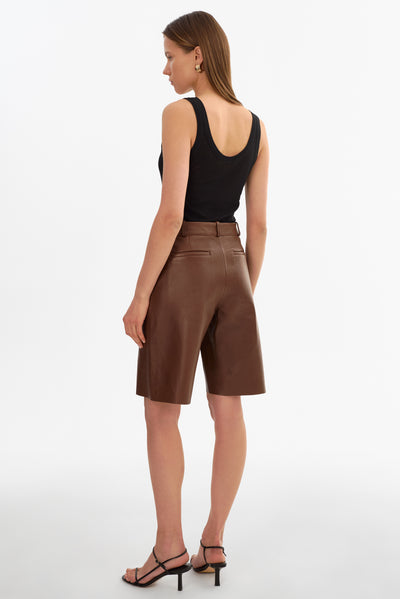 LOTTA | Leather Bermuda Shorts