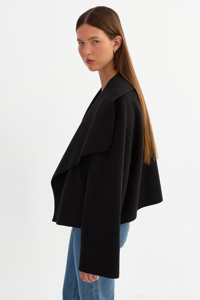 LUISA | Cropped Cascade Collar Jacket