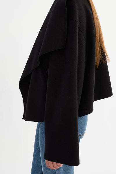 LUISA | Cropped Cascade Collar Jacket