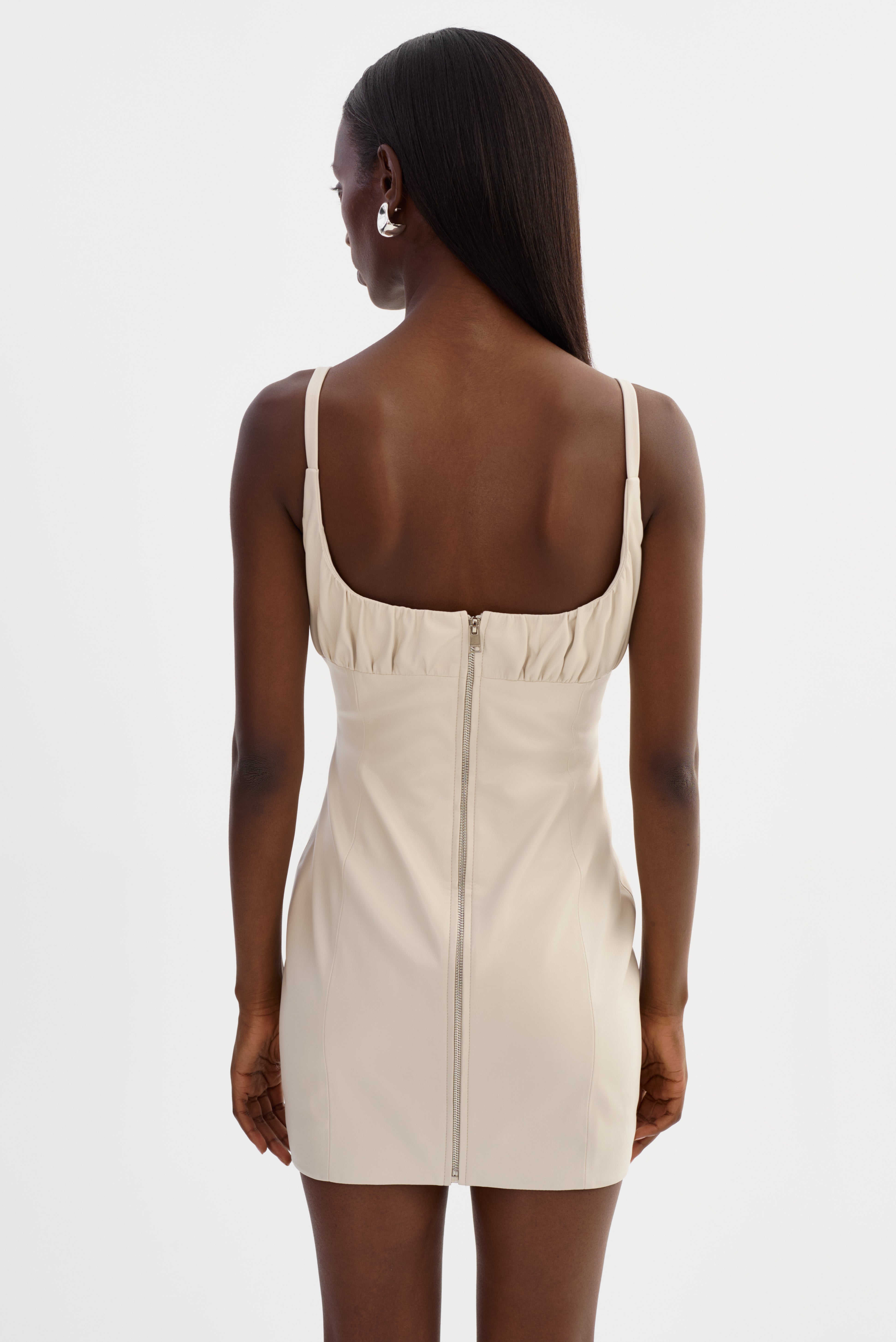 MALIKA | Faux Leather Dress WHISPER White / S MALIKA | Faux Leather Dress WHISPER White / S