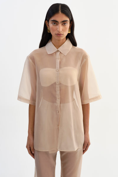 MANDA | Sheer Organza Shirt
