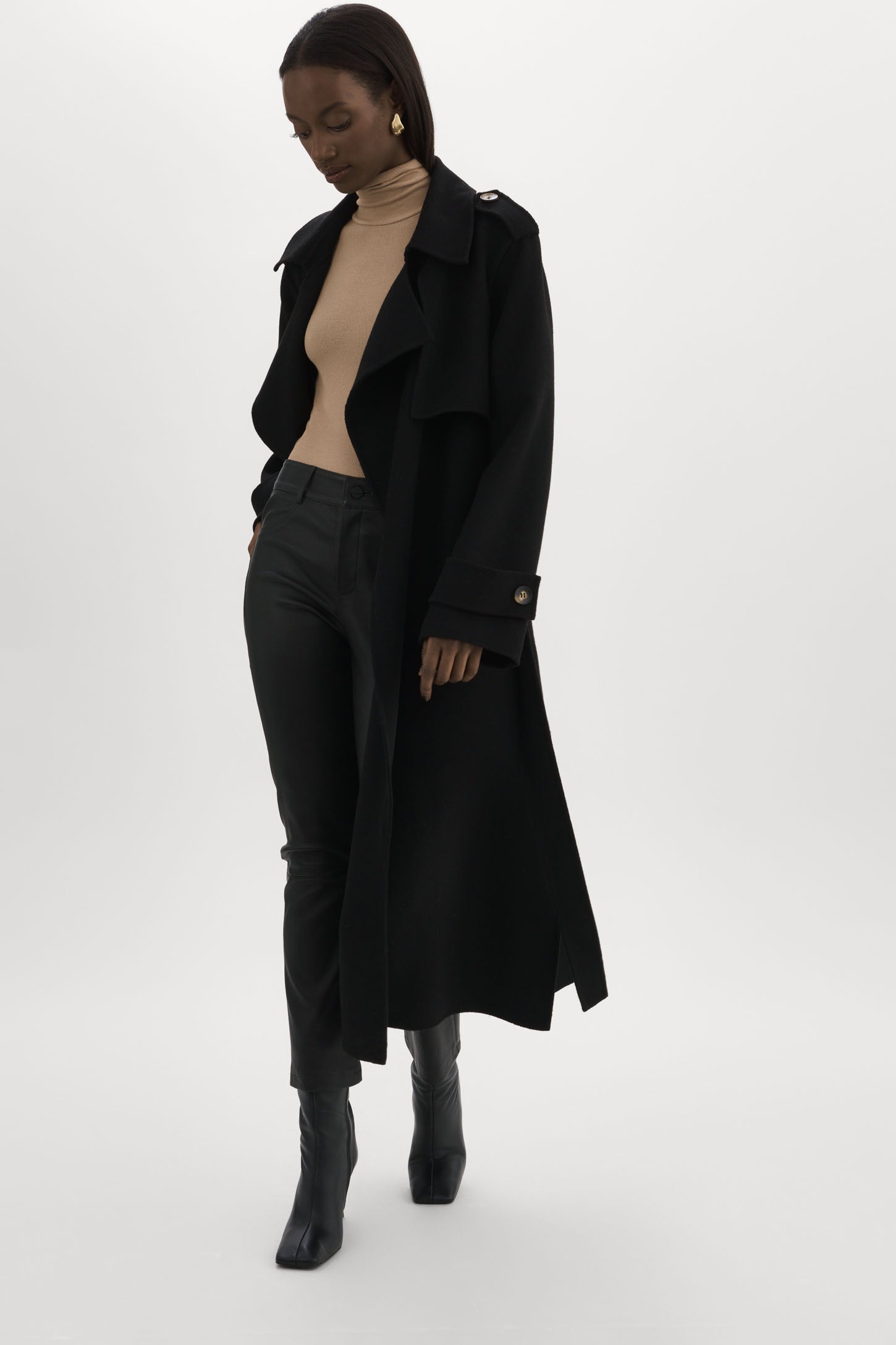 Zara black trench hotsell