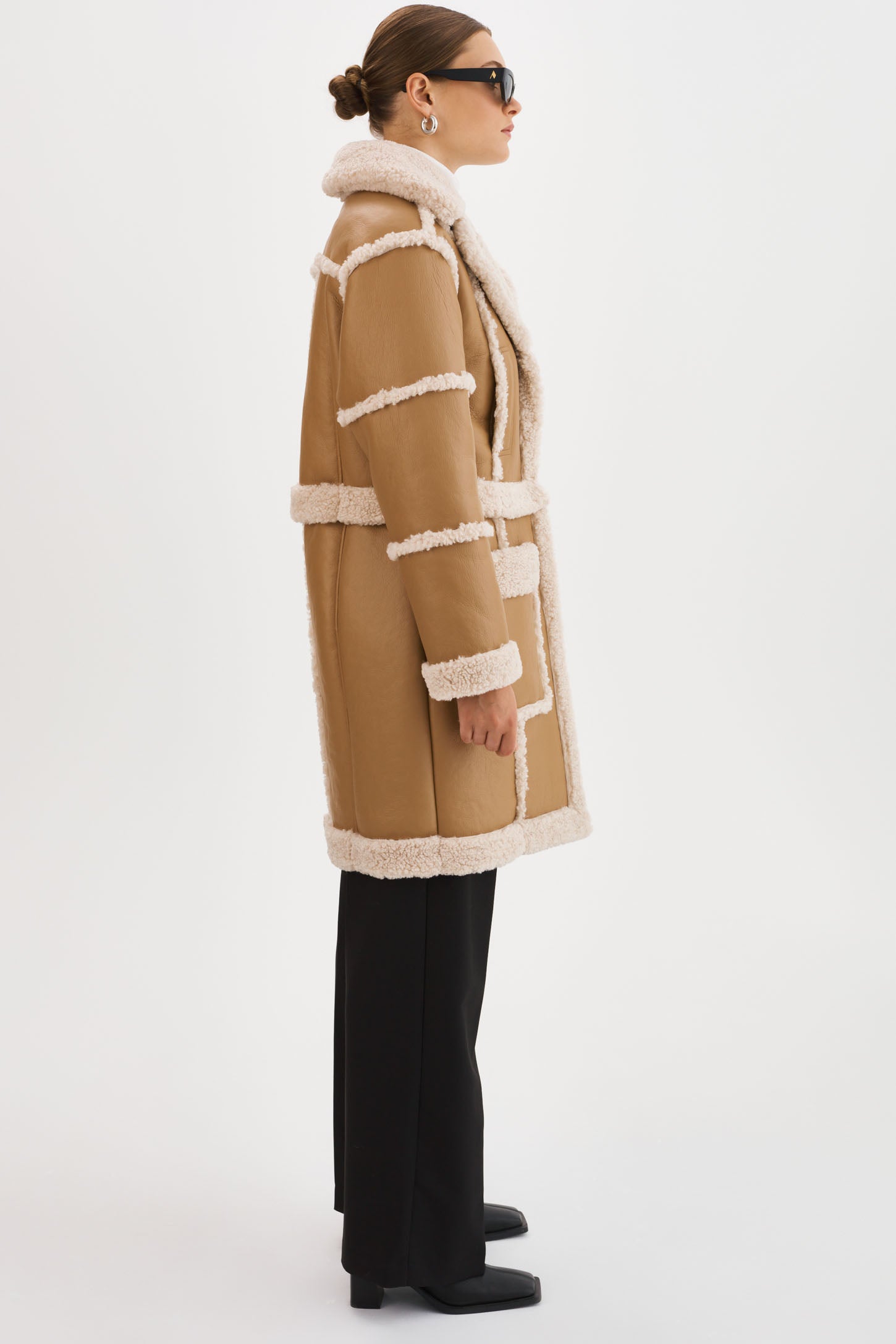 MARIANE | Manteau détachable en fausse peau de mouton