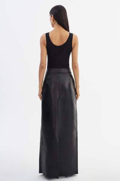 MARIETTE | Leather Maxi Skirt
