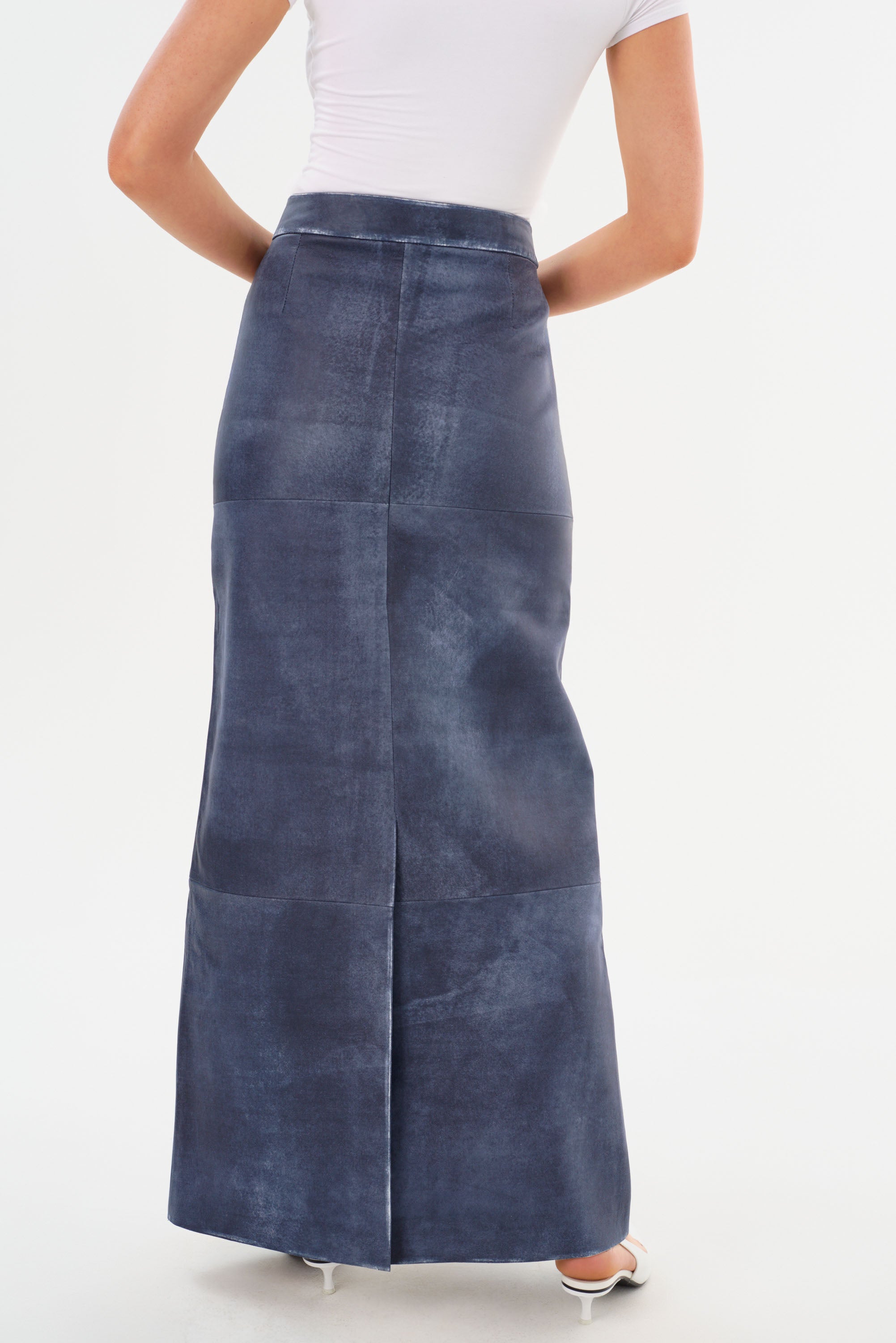 MARIETTE | Jupe maxi en Cuir