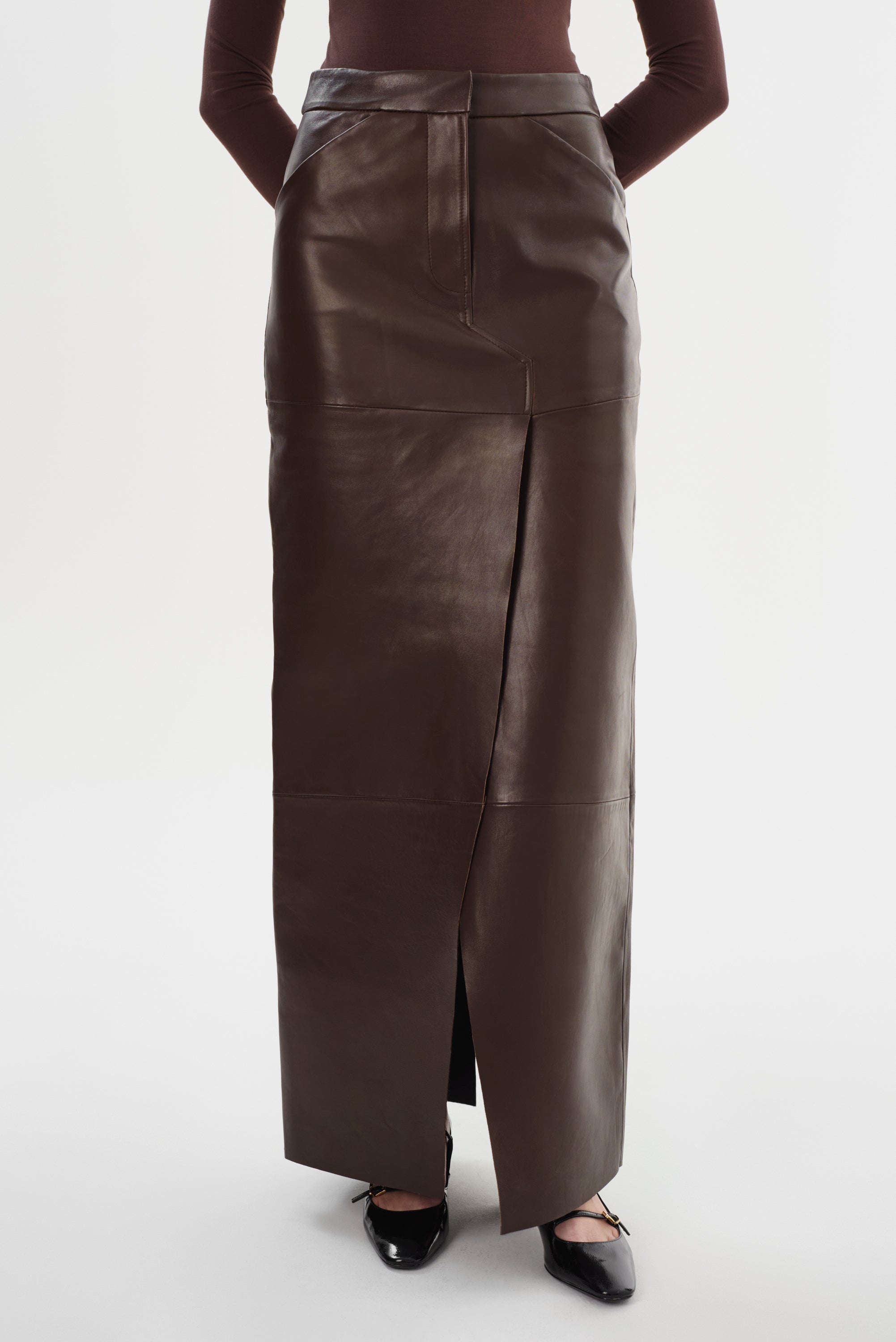MARIETTE | Leather Maxi Skirt