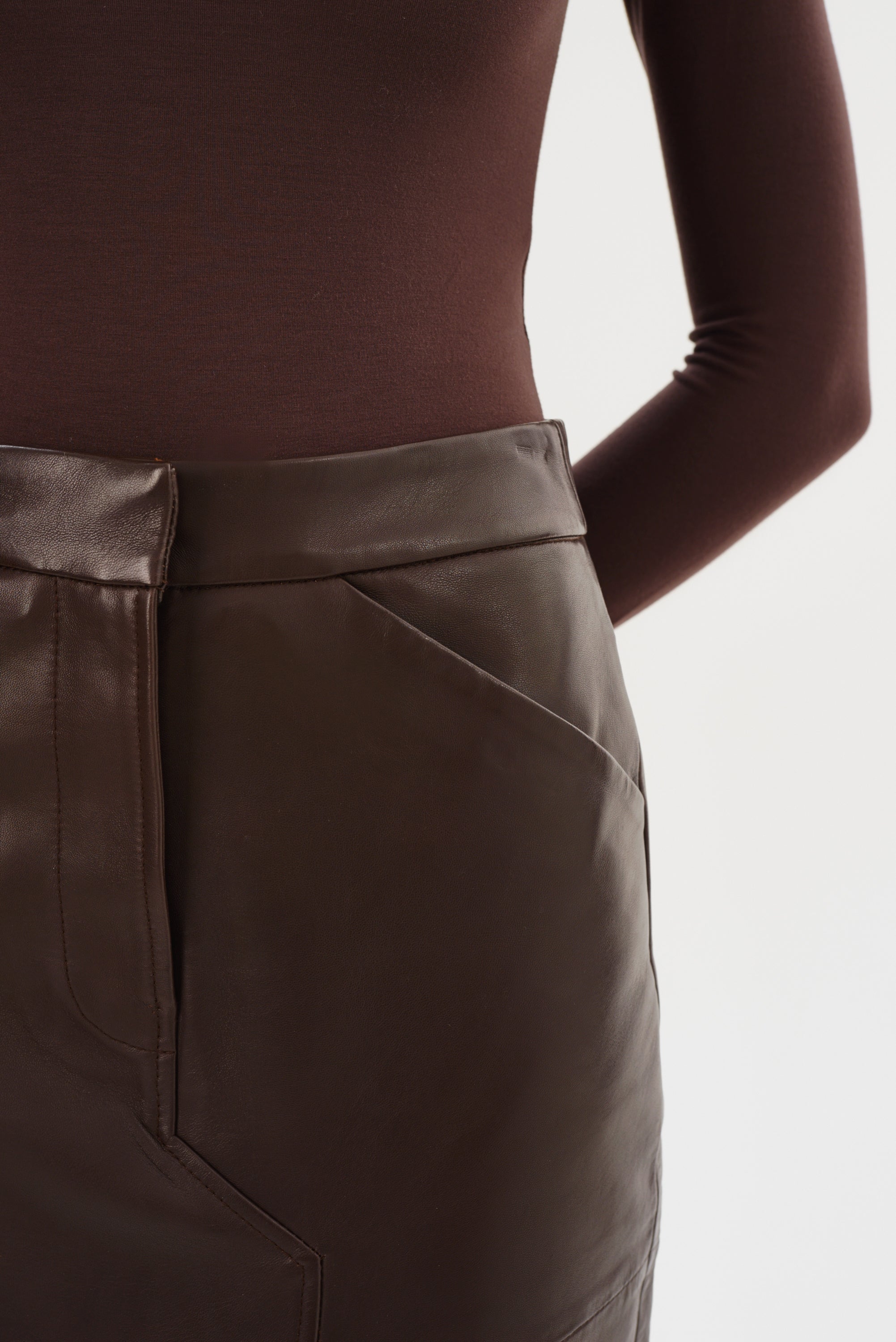 MARIETTE | Leather Maxi Skirt