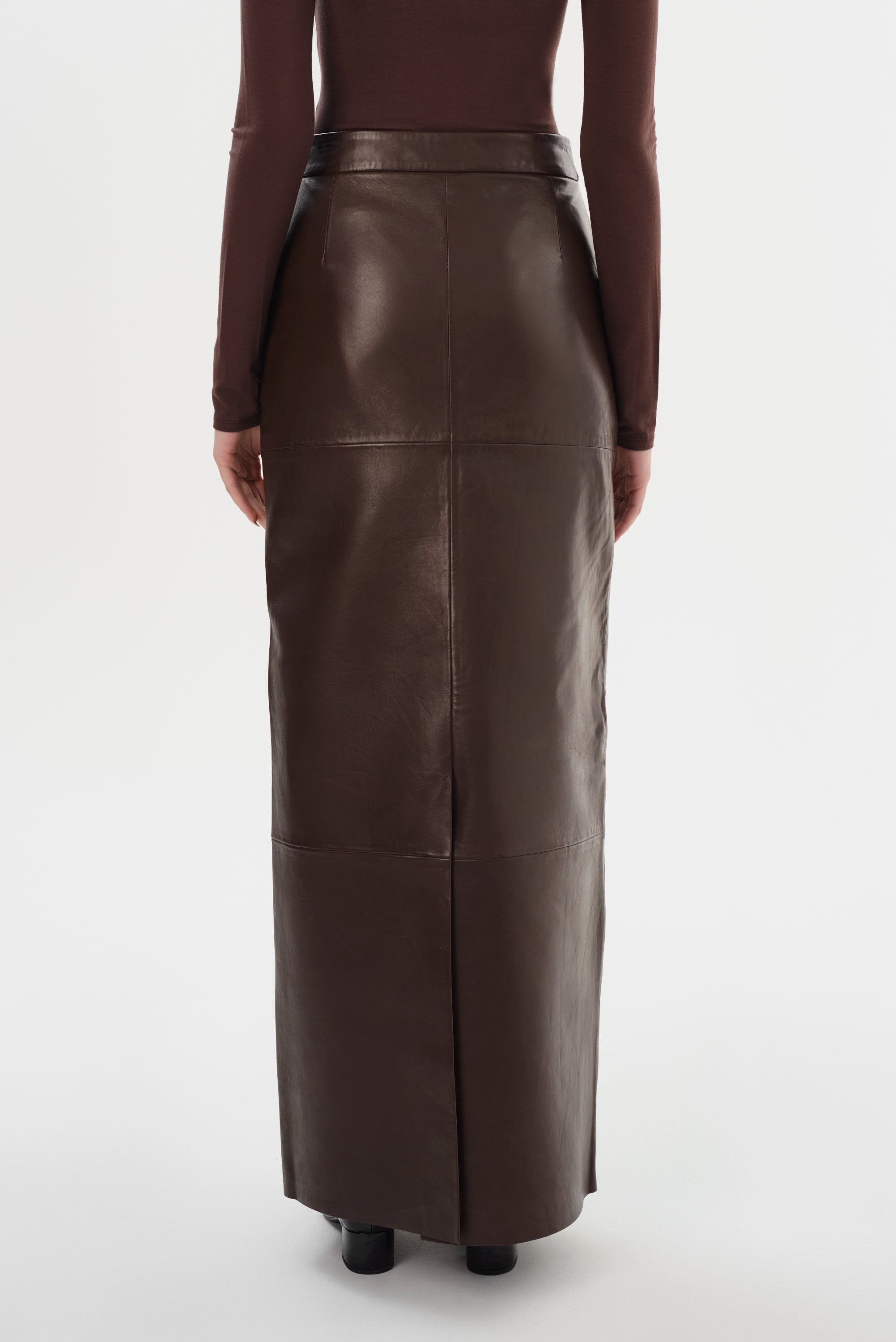 MARIETTE | Leather Maxi Skirt