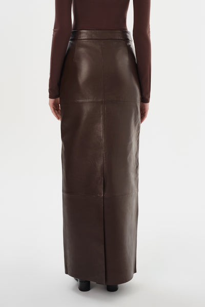 MARIETTE | Leather Maxi Skirt