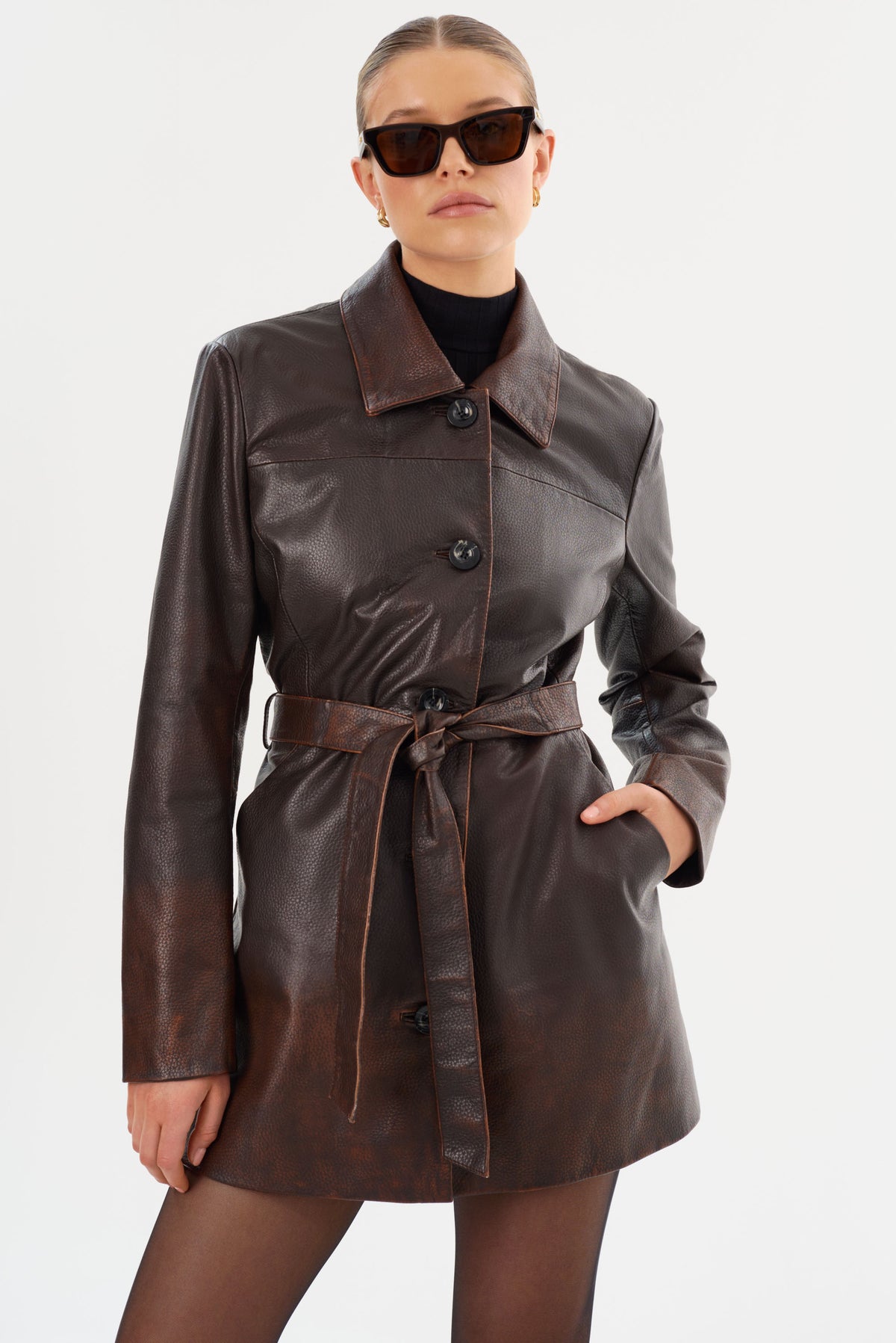 MARLOWE | Leather Trench Coat – LAMARQUE display picture 1