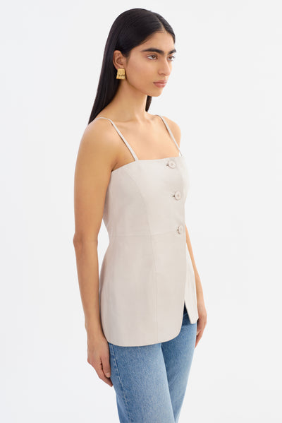 MILANA | Leather Bustier Top