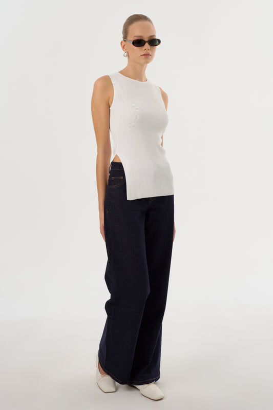 MILOU | Rib Knit Sleeveless Top