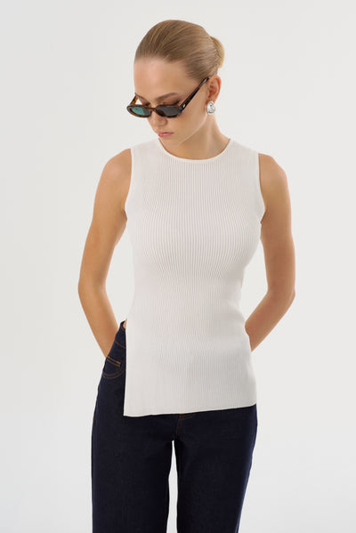 MILOU | Rib Knit Sleeveless Top