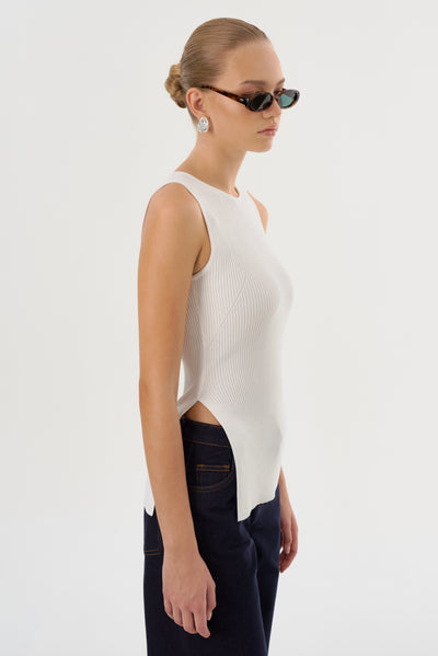 MILOU | Rib Knit Sleeveless Top