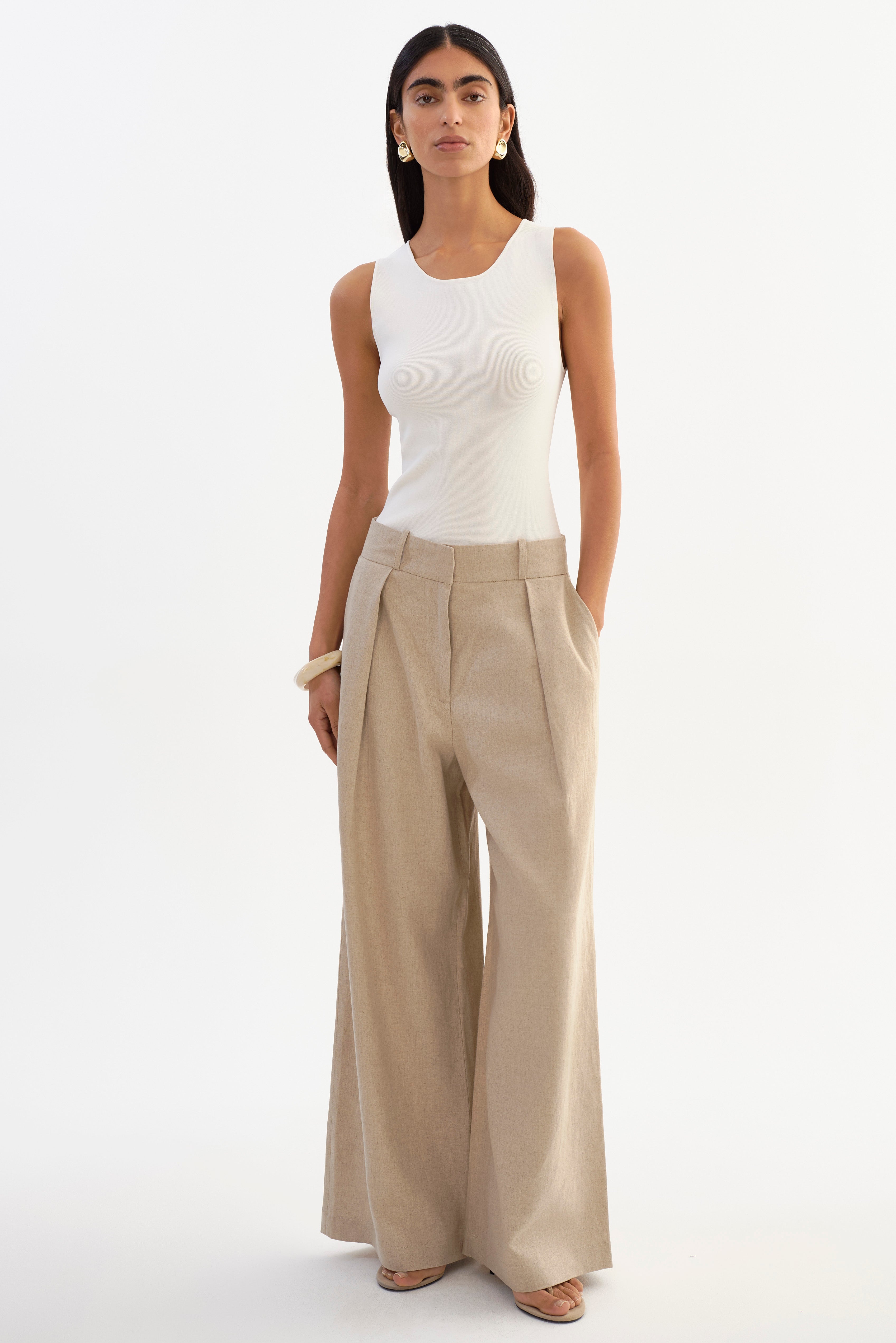 MIRIAM | Pantalon large en lin