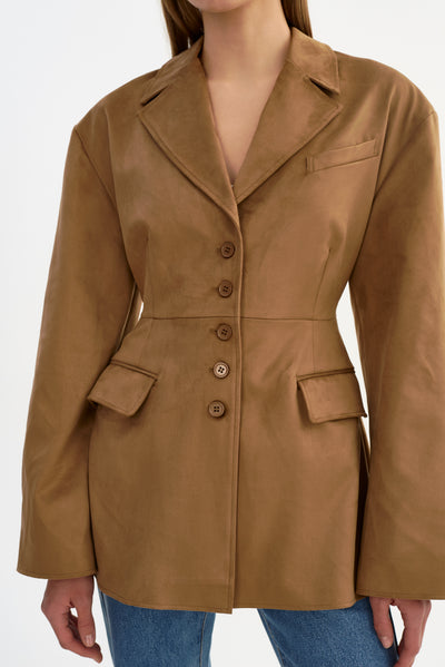 MOLLY | Faux Suede Blazer