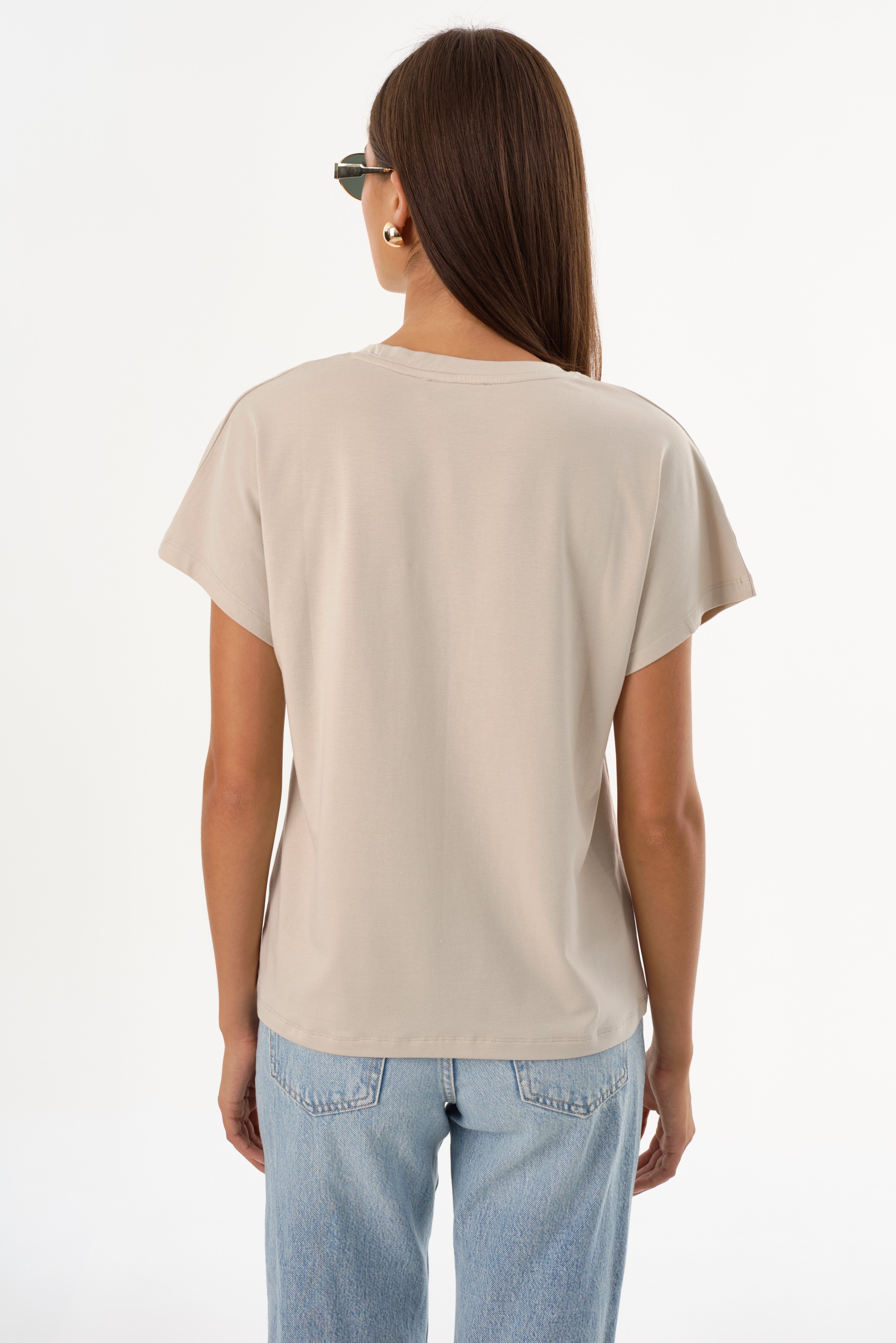 NEREA | T-shirt en jersey à col en V