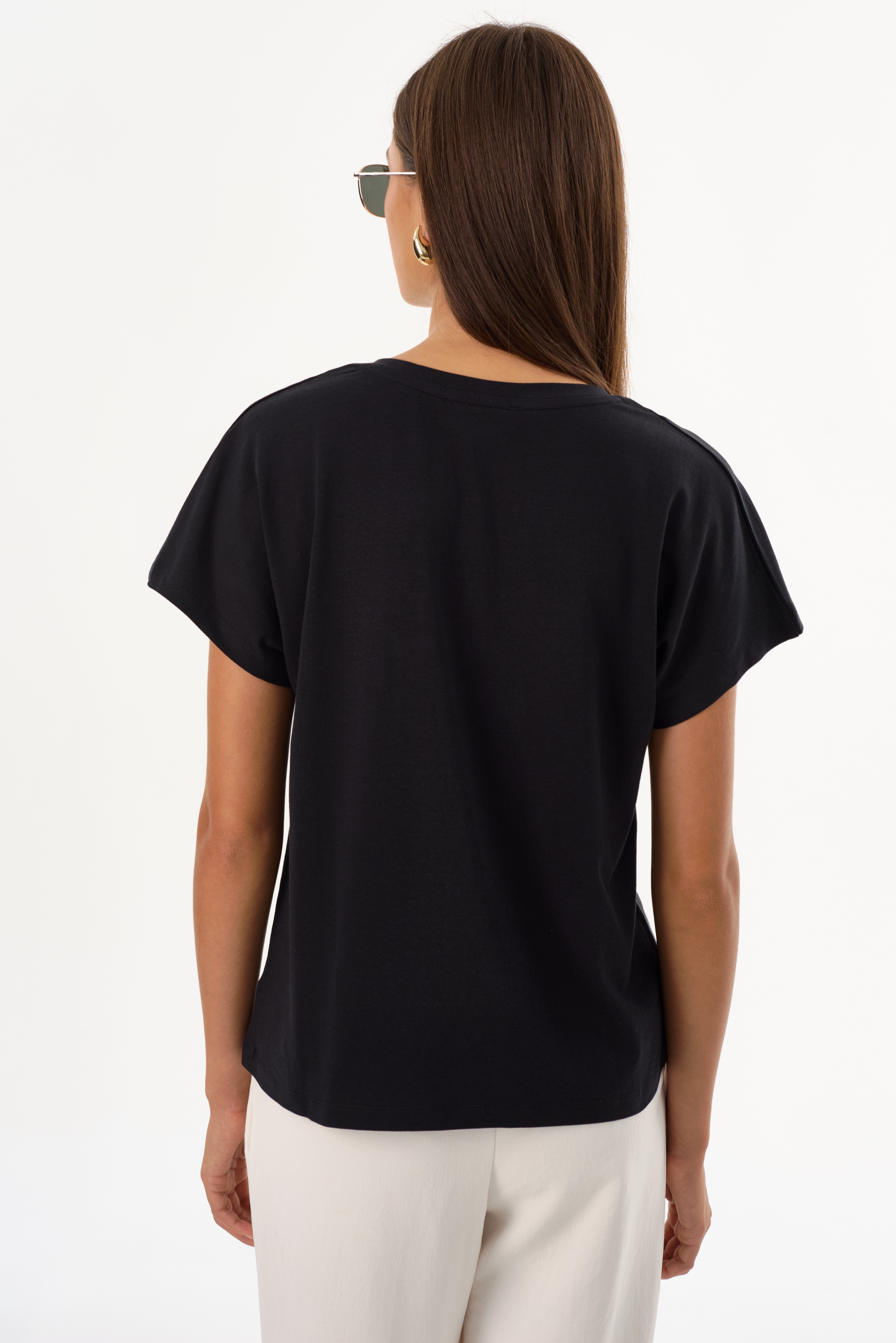 NEREA | T-shirt en jersey à col en V