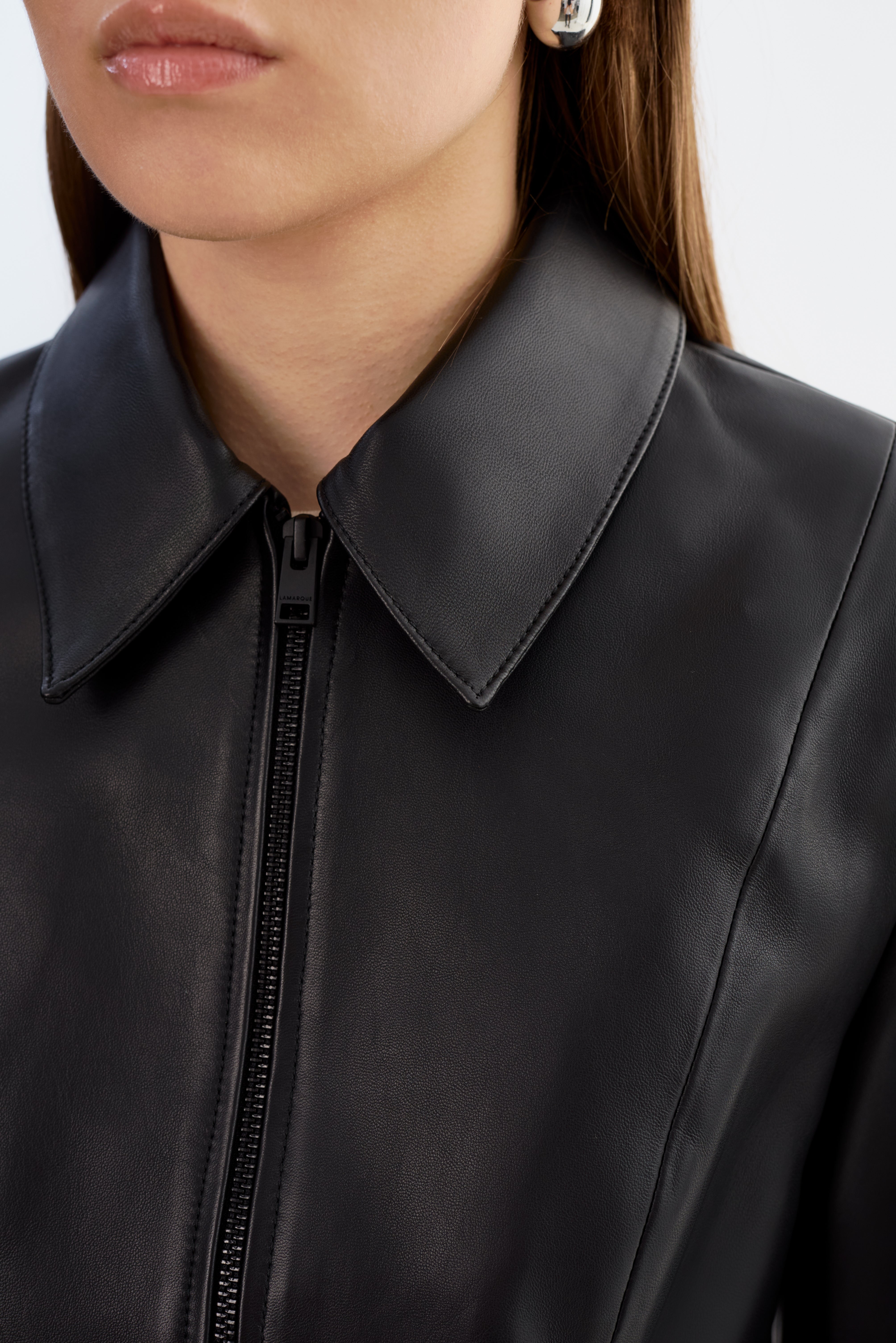 OCEANA | Veste en cuir ajustée