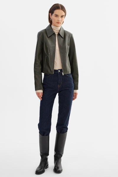 OCEANA | Fitted Leather Jacket