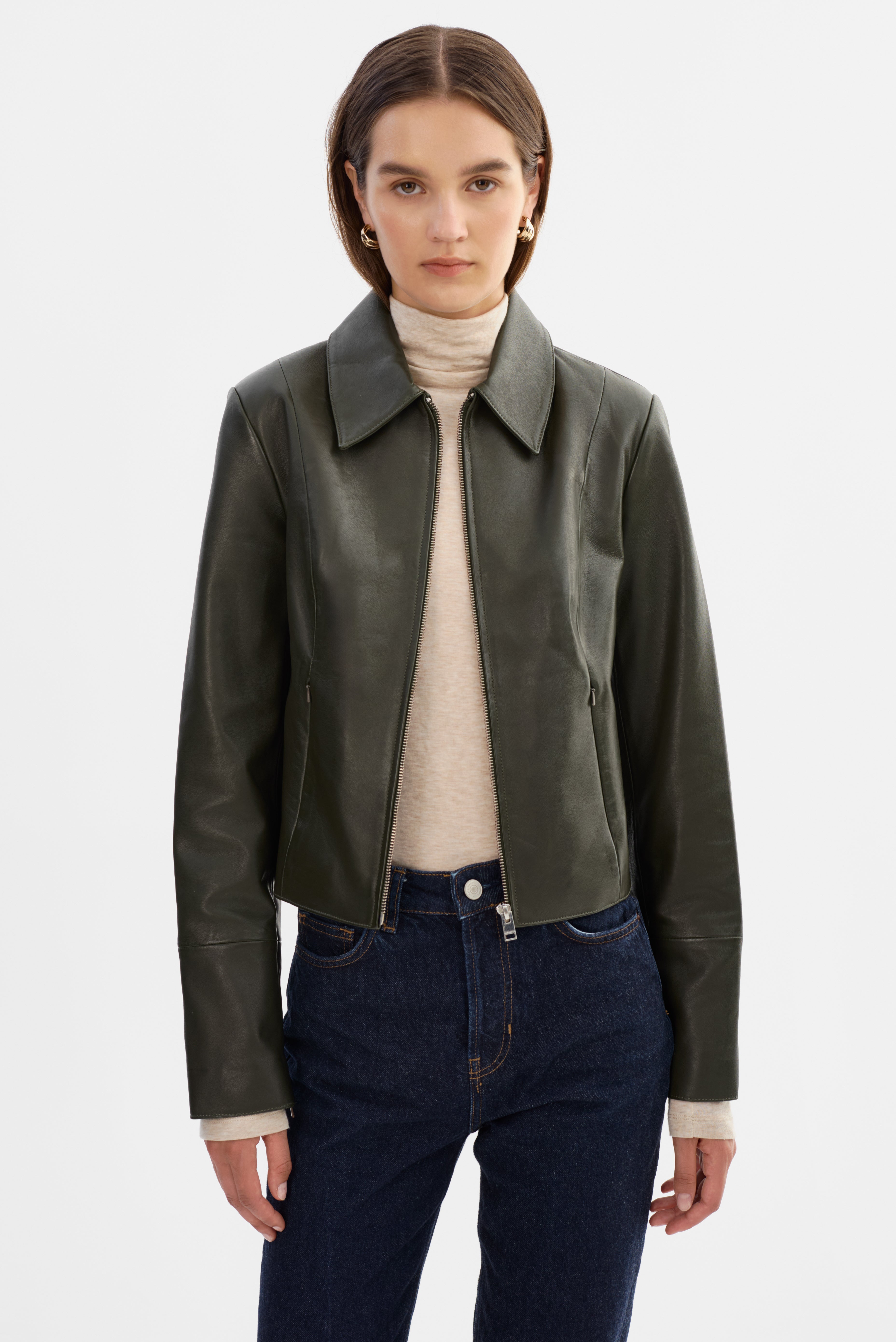 OCEANA | Veste en cuir ajustée