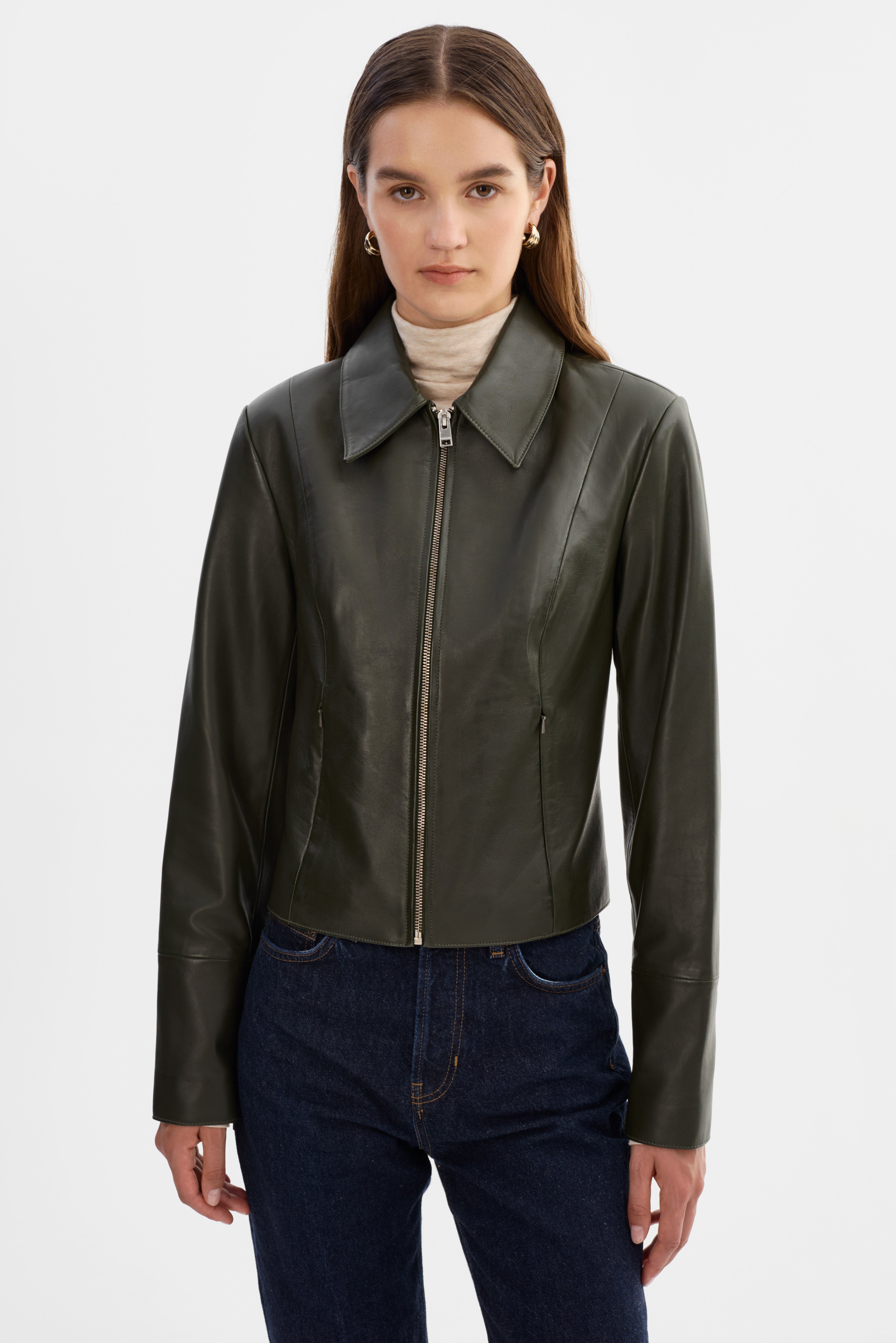 OCEANA | Veste en cuir ajustée