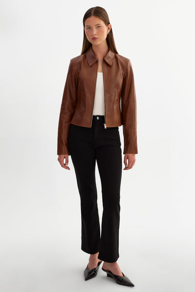OCEANA | Fitted Leather Jacket