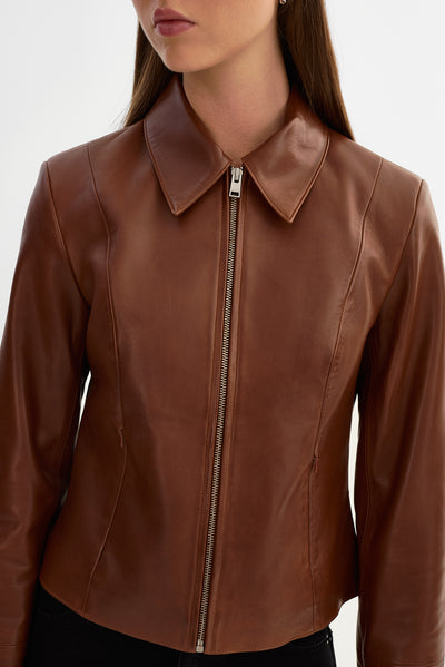 OCEANA | Fitted Leather Jacket