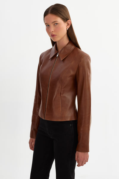 OCEANA | Fitted Leather Jacket