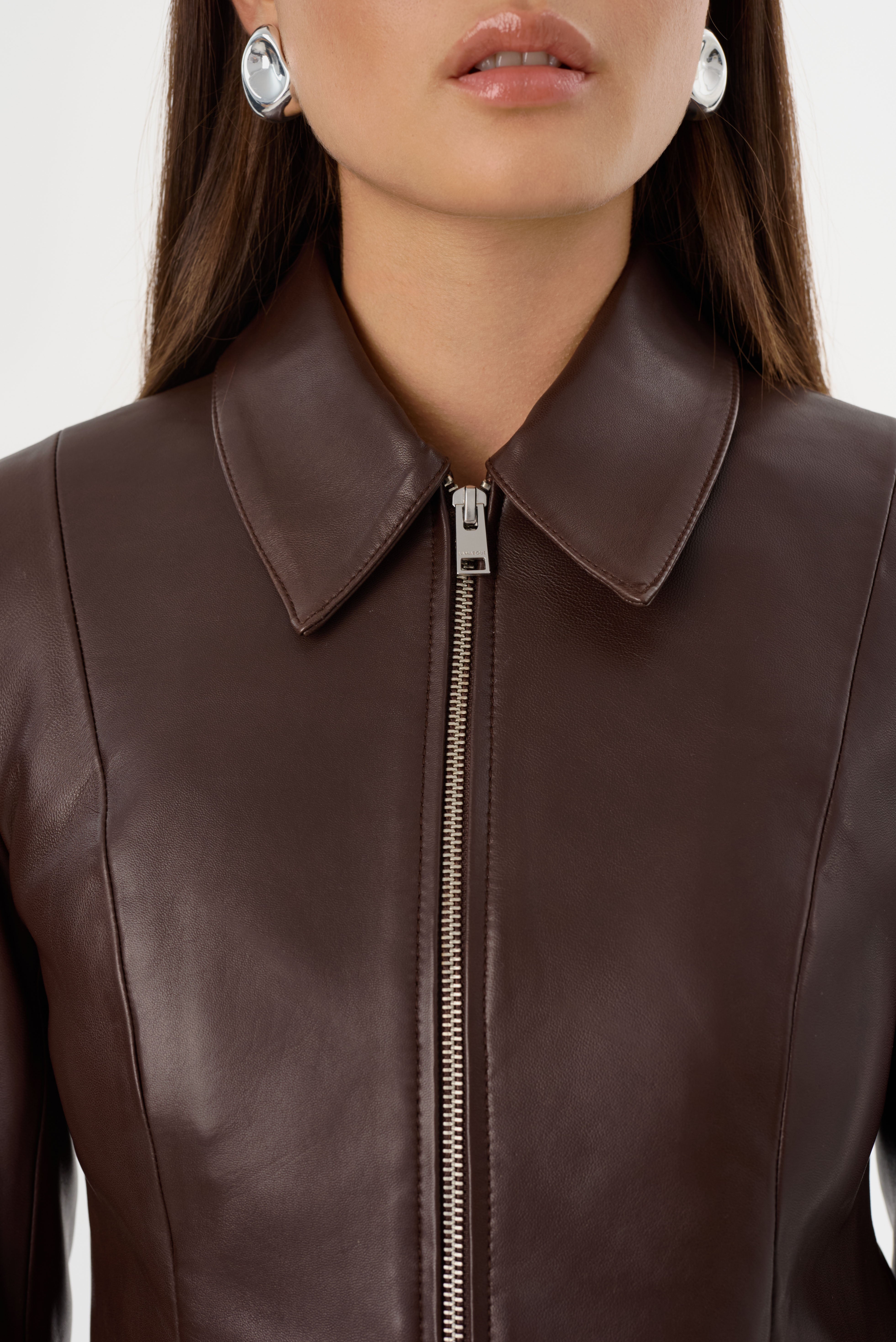 OCEANA | Veste en cuir ajustée