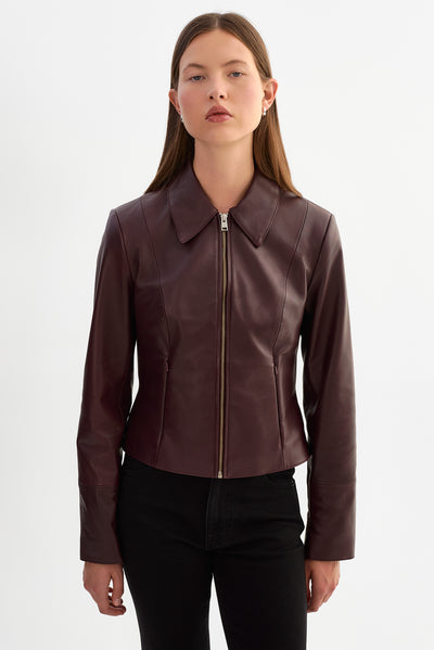 OCEANA | Fitted Leather Jacket