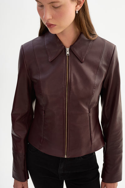 OCEANA | Fitted Leather Jacket