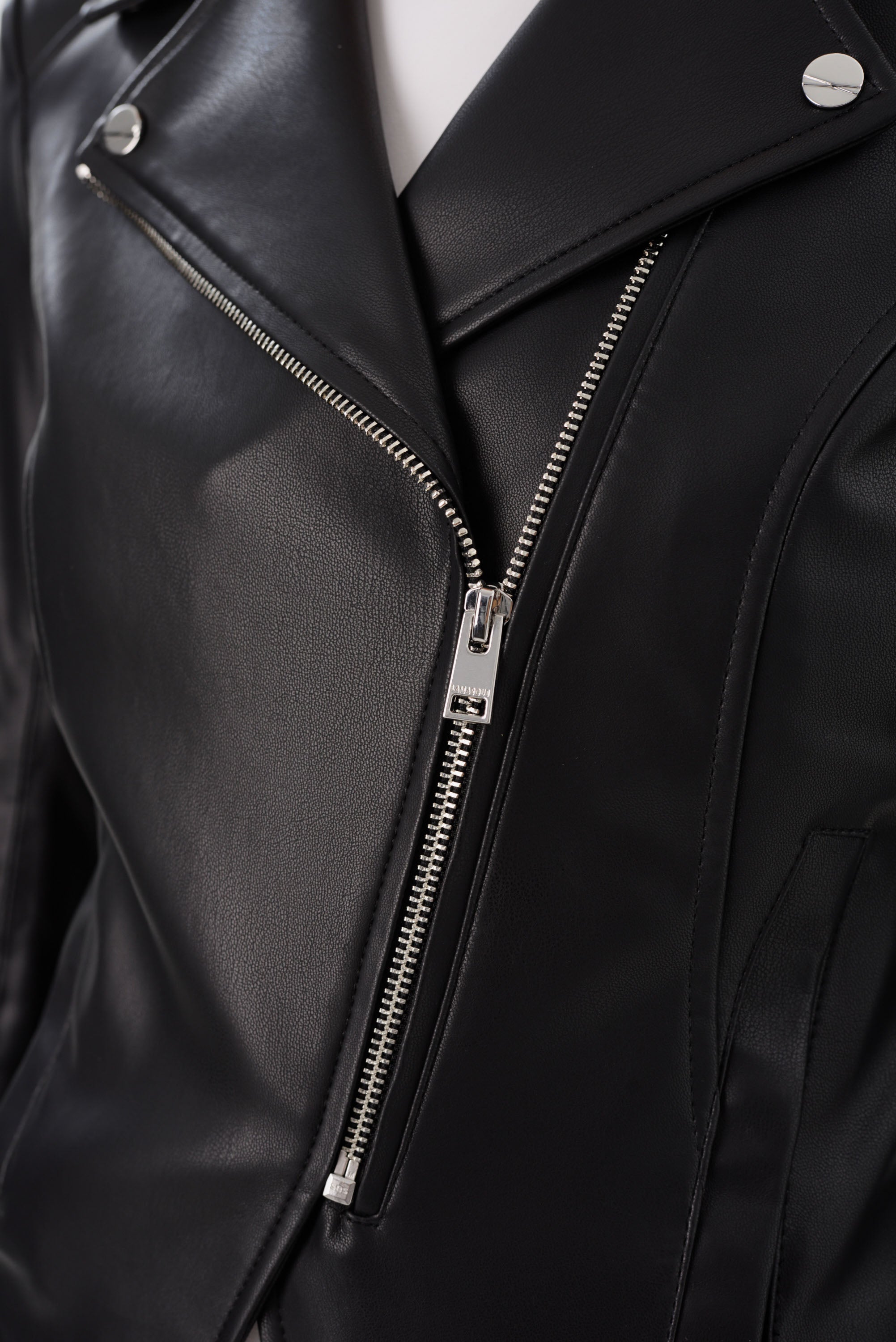 PASCALE Fitted Faux Leather Jacket LAMARQUE