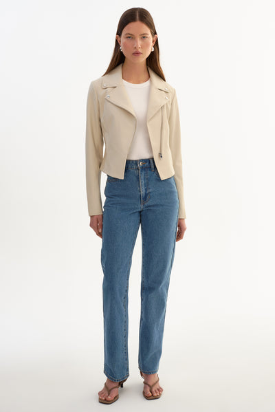 PASCALE | Fitted Faux Leather Jacket