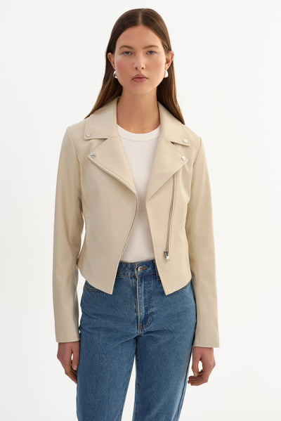 PASCALE | Fitted Faux Leather Jacket