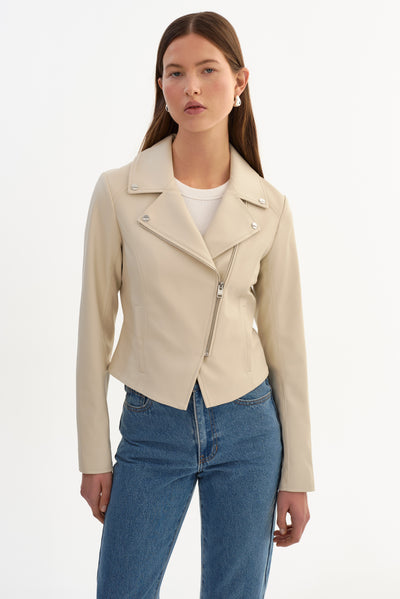 PASCALE | Fitted Faux Leather Jacket