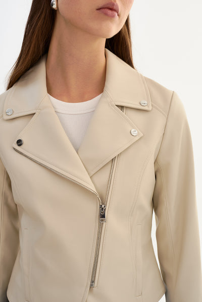 PASCALE | Fitted Faux Leather Jacket