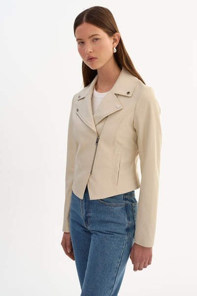 PASCALE | Fitted Faux Leather Jacket