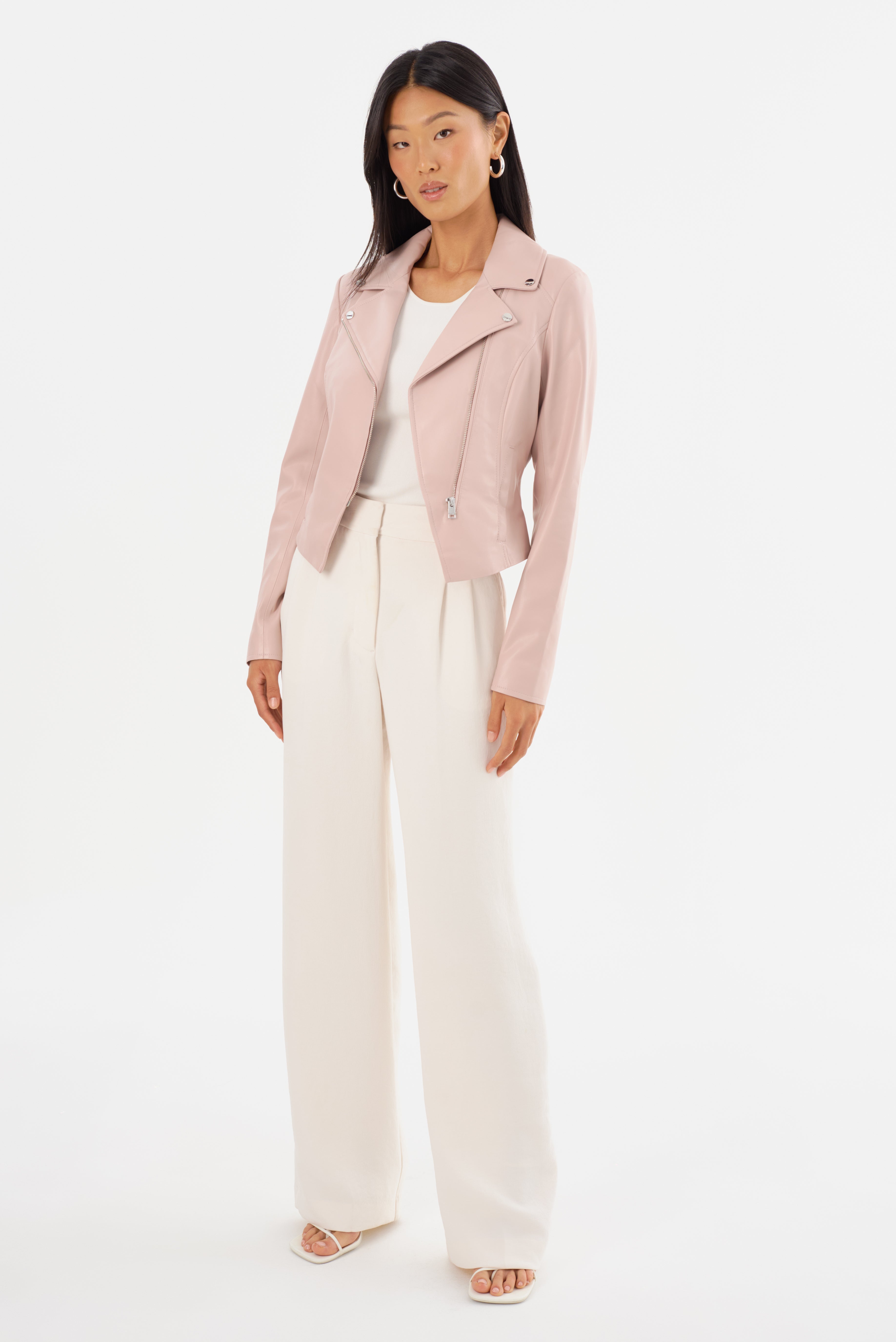 PASCALE | Fitted Faux Leather Jacket