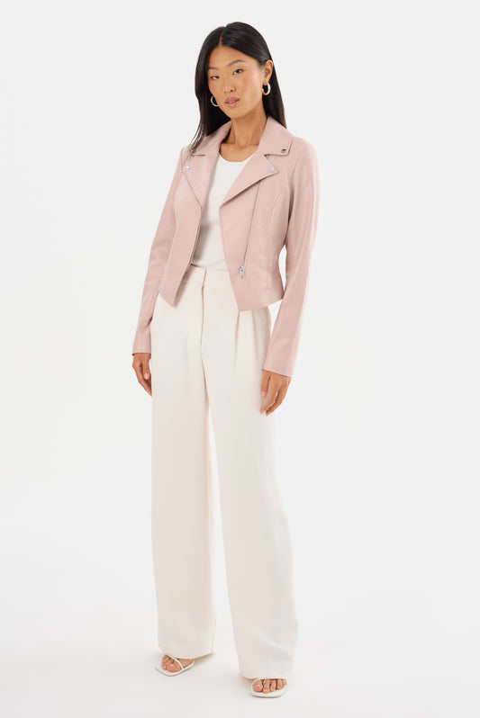 PASCALE | Fitted Faux Leather Jacket