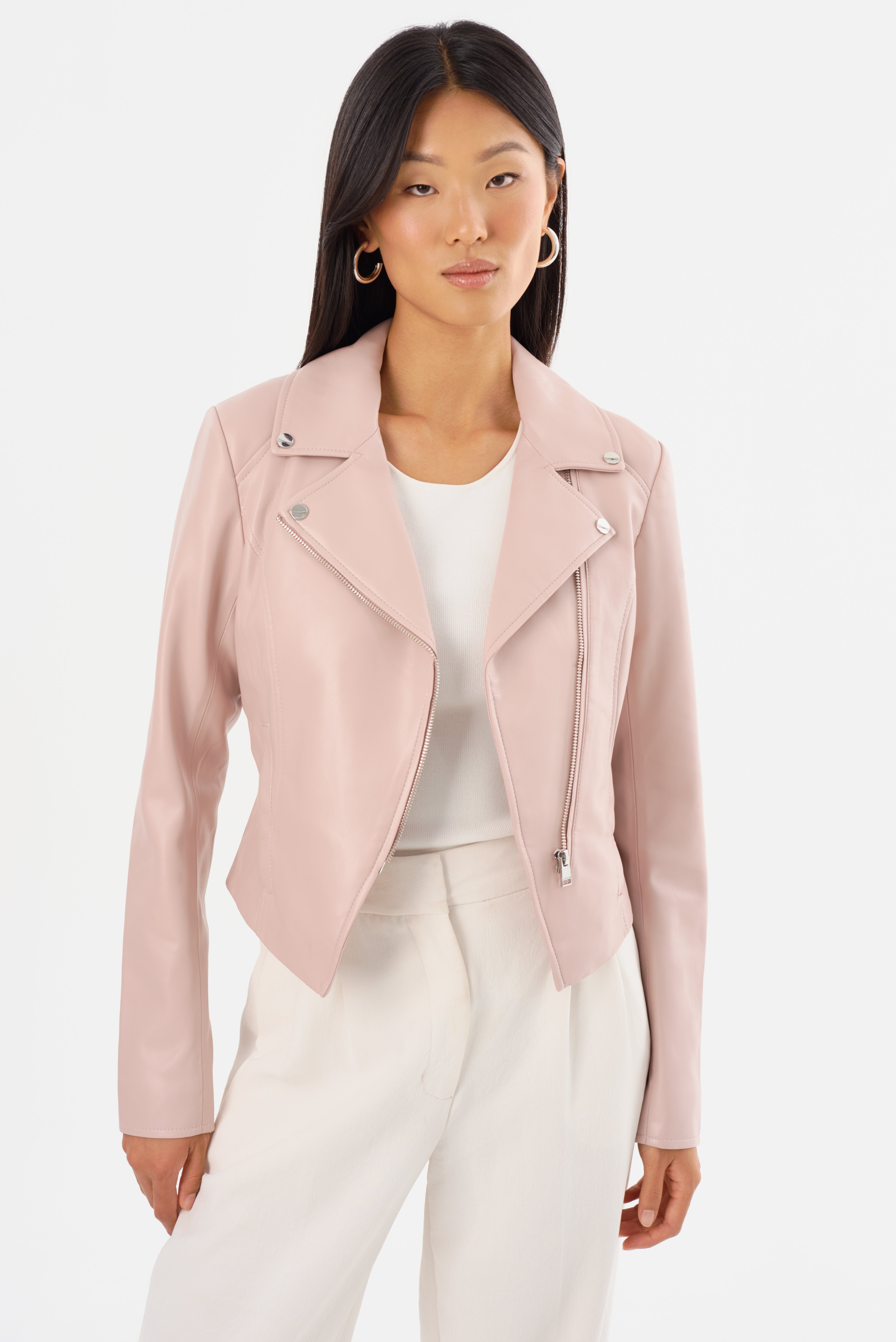 PASCALE | Fitted Faux Leather Jacket