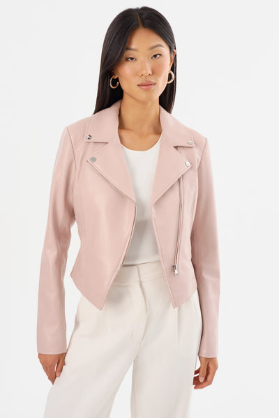 PASCALE | Fitted Faux Leather Jacket